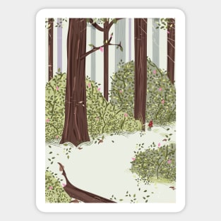 Vintage Forest Woodland Sticker